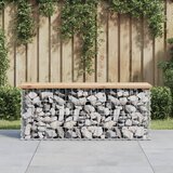 vidaXL Vrtna gabionska klop 103x31,5x42 cm trdna borovina Cene