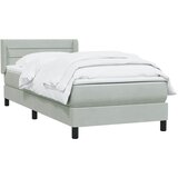 Box Spring krevet s madracem svijetlo sivi 80x220 cm samt | Eponuda.ba