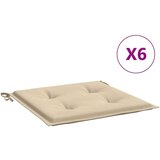 vidaXL jastuci za vrtne stolice 6 kom bež 40 x 40 x 3 cm od tkanine Cijene