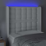  Uzglavlje bijelo 93x16x118/128 cm od umjetne kože | shoptok.hr