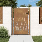 vidaXL vrtna vrata 105 x 155 cm od čelika cor-ten s uzorkom trave Cijene