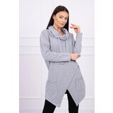 Kesi Tunic with a clutch on the front Oversize gray | shoptok.hr