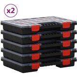 vidaXL Škatle za sortiranje 10 kosov 34,5x25x5 cm polipropilen u