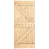  Klizna vrata Prirodna i bijela 90 x 210 cm Masivna borovina | shoptok.hr