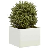 Maison Chic Cvetlično korito - Cvetlični Lonec belo 40x40x30 cm jeklo, (21789305) | Shoptok.si