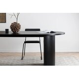 Venture Home Bianca ovalni blagovaonski stol 200 × 90 cm, crni | shoptok.hr