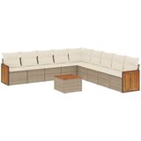 Maison Chic Seti vrtnega pohištva - Vrtna garnitura - Vrtni pohištvo set 10-delna z blazinami bež poli ratan, (21816436) | Shoptok.si