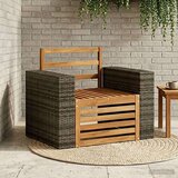  Srednja sofa za van Prirodna - Prirodna Metalni okvir s sivim rattanom | shoptok.hr