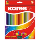 Kores Bojice drvene 24/1+šiljilo KOR100224 | shoptok.hr