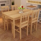 Furnova Lesena Jedilna Miza + 4 Stoli Naraven Videz, (21946686) | Shoptok.si
