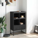  Visoka komoda crna 68x39x111,5 cm od čelika | Eponuda.com