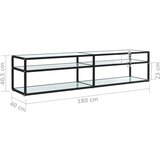 TV omarica beli marmor 180x40x40,5 cm kaljeno steklo, (20912333) | Shoptok.si
