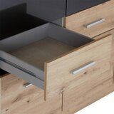 Mömax omara za oblačila celle extra, temno siva, barva hrasta | Shoptok.si