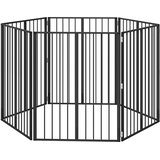  Vrata za pse 6 pcs Crna 80 x 100 cm Cinkani čelik | Eponuda.ba