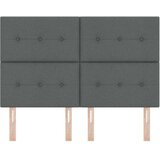  LED glava kreveta s LED trakama Tamno siva 144 cm tkanina | shoptok.hr