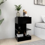  Noćni ormarići 2 kom crni 40 x 35 x 65 cm | shoptok.hr