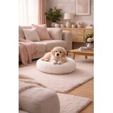 Paws &amp; Whiskers Yuvarlak Beige Pet Bed Cene