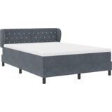  Krevet s uzglavljem i madracem tamno siva 140x190 cm baršun | shoptok.hr