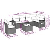 vidaXL 7-dijelni set vrtnih sofa od poliratana s jastucima smeđi | shoptok.hr
