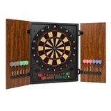 Klarfit Dartmaster 180 , rjav pikado, avtomatska tarčaza puščice,mehka konica, vratca u