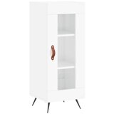 vidaXL Visoka omara visok sijaj bela 34,5x34x180 cm inženirski les | Shoptok.si