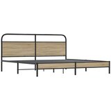  Metalni okvir kreveta bez madraca boja hrasta 200x200 cm | shoptok.hr