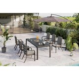 Ambia Garden VRTNA MIZA kovina, steklo temno siva | Shoptok.si
