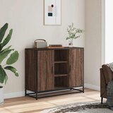  Komoda smeđi hrast 92x35x76 cm izrađeno drvo Smeđa | shoptok.hr