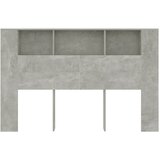  Uzglavlje s ormarićem siva boja betona 160 x 18,5 x 104,5 cm | shoptok.hr