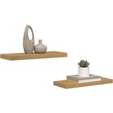  Polica na zidu 2 pcs Smeđa 50 x 23 x 4 cm Konstruirano drvo | shoptok.hr