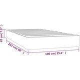  Madrac s džepičastim oprugama srednje tvrdoće svjetlosivi 100x203x20 cm bračni | shoptok.hr