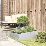  Vrtna saksija Srebrno 80 x 80 x 50 cm Cinkani čelik | shoptok.hr