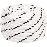 vidaXL Pleteni brodski konop bijeli 20 mm x 100 m poliesterski | shoptok.hr