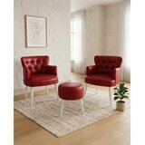 Atelier Del Sofa Az-2Rom-Byz set od 2 fotelje i taburea, crvena Cene