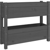 Maison Chic Visoka greda - Greda - Cvetlični Lonec siva 77x25x66 cm trdna borovina, (21788621) Cene