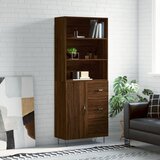 vidaXL Visoka komoda boja hrasta 69 5x34x180 cm od konstruiranog drva Cijene
