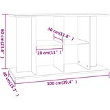  Stalak za akvarij bijeli 100 x 40 x 60 cm od konstruiranog drva | shoptok.hr