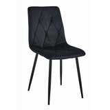  Stolica LIBRA od crnog baršuna s crnim nogama x 1 | shoptok.hr