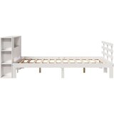  Knjižna postelja brez vzmetnice bela 120x200 cm trdna borovina | Shoptok.si