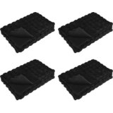  Protuklizna deka od umjetnog zečjeg krzna Olite 4 pcs Crna | shoptok.hr