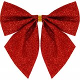 springos set božićnih mašni, 8 x 8 cm, 6 kom., glitter crvena | shoptok.hr