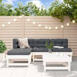 Maison Chic Seti vrtnega pohištva - Vrtna garnitura - Vrtni pohištvo set 5-delna bela trdna borovina, (21818395) | Shoptok.si