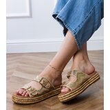 D/CEO Golden sandals with buckles on the straps Rider | shoptok.hr