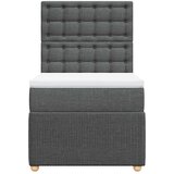  Krevet s oprugama i madracem tamnosivi 100 x 200 cm od tkanine | shoptok.hr