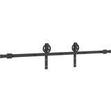 vidaXL Komplet opreme za drsna vrata 183 cm jeklo črne barve | Shoptok.si
