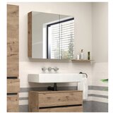 Støraa Stenska kopalniška omarica v hrastovem dekorju z ogledalom 80x70 cm Wisla – | Shoptok.si