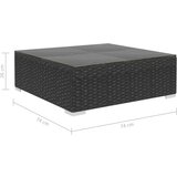 Poli 8-dijelna vrtna garnitura od poliratana s jastucima crna | shoptok.hr
