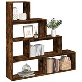  Pregrada/regal za knjige 4 razina hrast 143,5x29x143,5cm drveni Smeđa Cijene