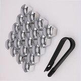 INF Set sivih zaščitnih pokrovčkov - 20 pokrovčkov + črna sponka 21 mm, (22103830) | Shoptok.si