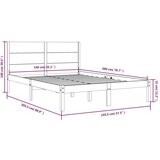  Posteljni okvir bel iz trdne borovine 140x200 cm, (20644623) | Shoptok.si